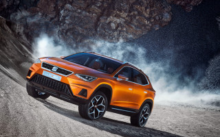 Bright orange suv dirt road - orange free wallpaper