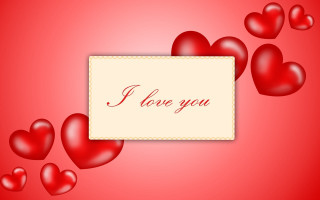 Hearts red background i love - a card free wallpaper