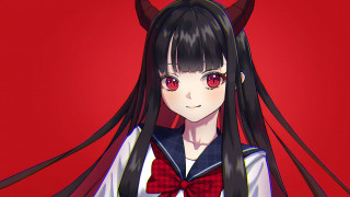 Ayako rokkaku anime girl horns - horn free wallpaper
