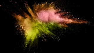 Colorful powder explosion black background - explosion free wallpaper
