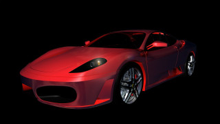 Red sports car black background 5 - dark free wallpaper