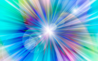 Colorful burst light hologram fireworks - volumetric free wallpaper