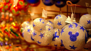 Christmas ornaments mickey disney blurry - ornamental free wallpaper