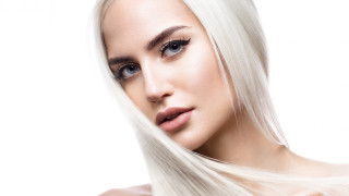 White hair blue eyes portrait - long white hair free wallpaper for desktop