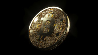 Bitcoin sunlight blackbackground futurism 3drender - futurism free wallpaper