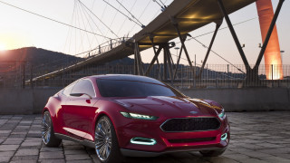 Red car bridge sunset dawn - f 8 aperture free wallpaper