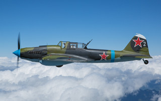 Military plane clouds red star - a red star free wallpaper