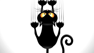 Black cat yellow eyes evil - les automatiste free wallpaper