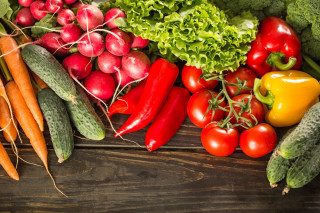 Vegetables fruit food photography stock - a wooden surface free wallpaper