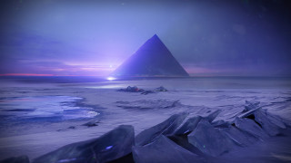 Pyramid water beach mountain sky - free winter wallpaper