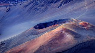 Mountain crater plane landart tiltshift - benoit b. mandelbrot free wallpaper