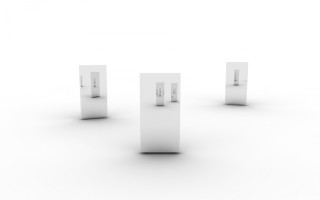 White pedestals ambient occlusion abstract - carol bove free wallpaper