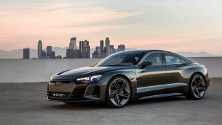 Silver sports car city skyline 3 - adriaen isenbrant free wallpaper