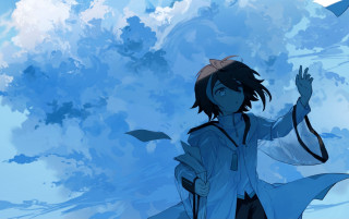 Woman blue sky clouds air - adam manyoki free wallpaper
