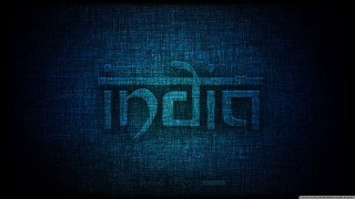 Dark blue background stylized logo - the middle of the image free wallpaper