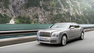 Silver car mountain lake boat - a silver car free wallpaper