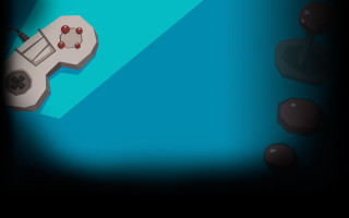 Video game controller shadow blue - c4d free wallpaper