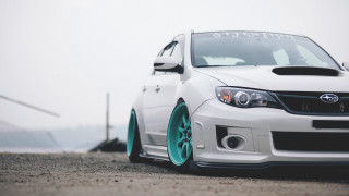 White car green rim road - andrew law free wallpaper