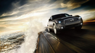 Car driving road ocean sky - a road near the ocean free wallpaper