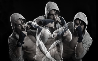 Boxing gloves hooded cape male - one man free wallpaper
