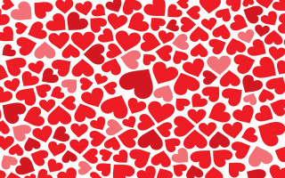 Hearts white background valentines day - international typographic style free wallpaper