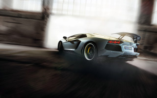Sports car driving street building - a street next free wallpaper