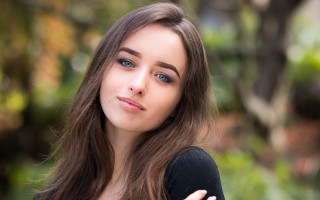 Woman blueeyes park portrait cosplay - a picture in a park free wallpaper