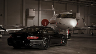 Black car jet hangar luxury - luxury free wallpaper