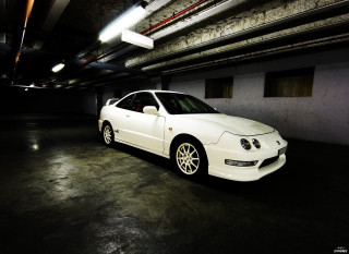 White car parking garage windows 2 - the ceiling free wallpaper