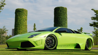 Green sports car park nature - a park area free wallpaper