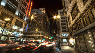 City street traffic night lights 20 - elbridge ayer burbank free wallpaper