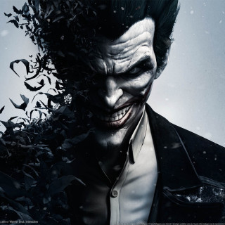 Creepy man suit face expression - a bunch of leaves free wallpaper