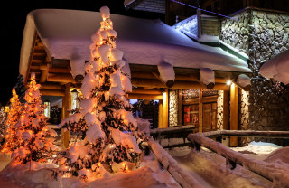 Christmas tree snow lights evgeny - evgeny lushpin free wallpaper