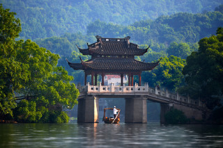 Bridge water building boat nature - a bridge over a body of water free wallpaper