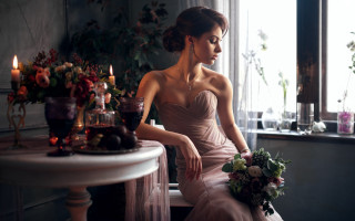 Anka zhuravleva bride candle flower - a bouquet of flowers free wallpaper