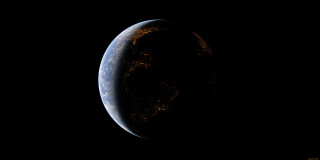 Earth night starry sky moon - a view of the earth free wallpaper