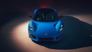 Blue sports car dark room 18 - matte free wallpaper