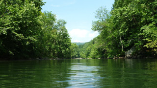 Hudson river boat trees rocks - river free wallpaper
