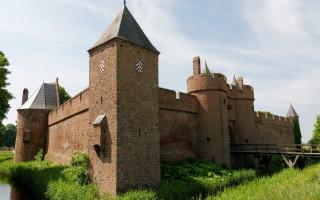 Castle tower clock river forest - barthel bruyn free wallpaper
