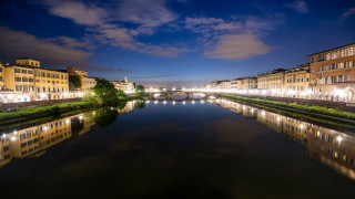 City river bridge night skylines - a bridge in the middle free wallpaper