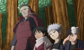 Group people forest trees man - the background and a man in a suit free wallpaper