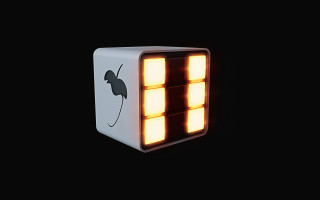 White cube black background light - diffuse free wallpaper