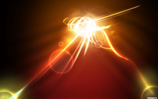Bright light raytraced glowing halo - free light wallpaper
