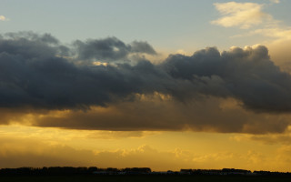 Skyline plane clouds sunset beach - sunset free wallpaper
