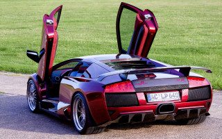 Red sports car open doors 6 - its door free wallpaper