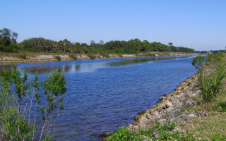 River rocks trees panorama nature - charles ragland bunnell free wallpaper