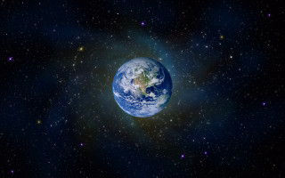 Earth night sky stars blue 5 - a picture of the earth free wallpaper