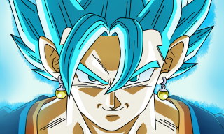 Blue haired man sotsart cellshaded - a drawing of a man free wallpaper