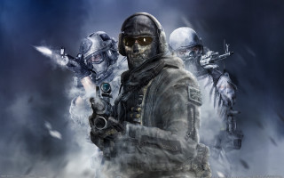 Soldiers fog smoke military digital - their hands in free wallpaper