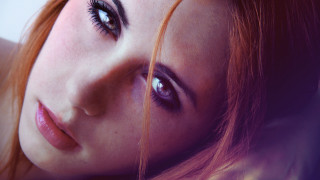 Red haired woman blue eyes 13 - long red hair free wallpaper